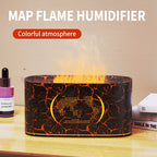 Map Humidifier Colorful Gradient Flame Aroma Diffuser Home Hotel Desktop USB Air Humidification Lootquake LLC