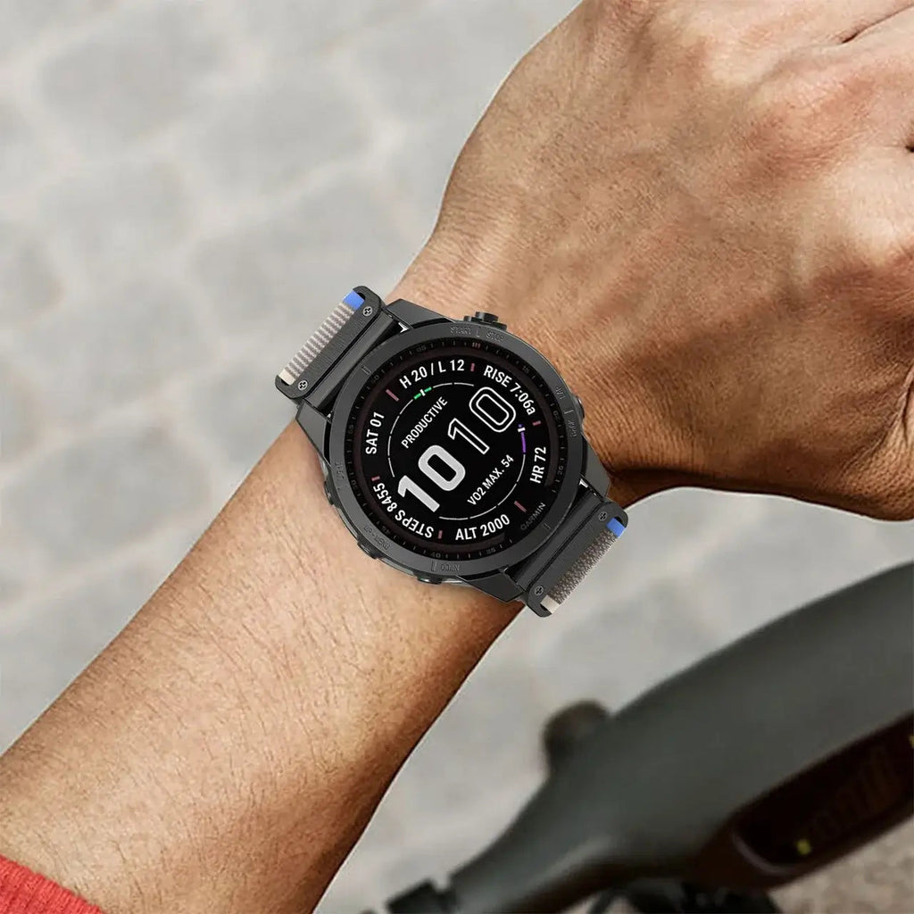 Garmin Elastic Nylon Band - Stylish, Comfortable - QuickFit BandsCo Straps