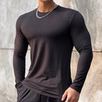 FitFlex Men's Long Sleeve Sports Tee THRIXINE