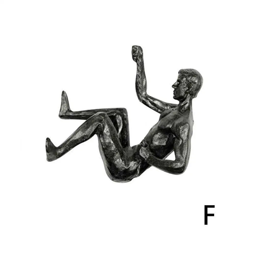 2024 Christmas Modern Simplicity Athlete Resin Sculpture Creative Climbing Man Wall Sculptures Hand-Finished For Wall Art Statue Lootquake LLC