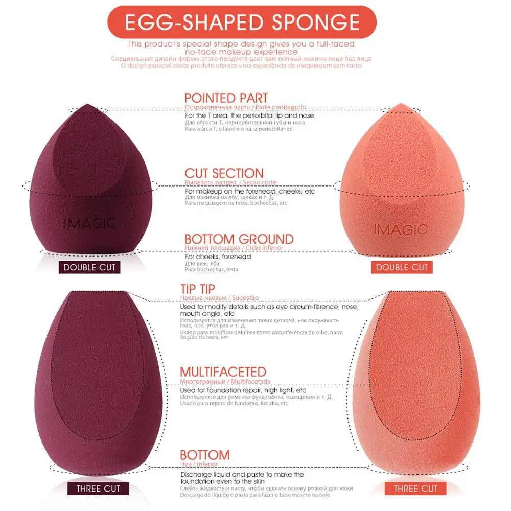 Fashion New Hot sale Makeup Sponge Powder Puff Wet Dry Dual Use Foundation Blender Smooth Cosmetic Puff Beauty Tool Accessories Lootquake LLC