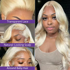 613 Blonde Body Wave Lace Frontal Wig Human Hair 220 Density 13x4 13x6 HD Transparent Lace Front Brazilian Pre Plucked Wigs