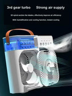 3 In 1 Fan AIr Conditioner Household Small Air Cooler LED Night Light Portable Humidifier Air Adjustment Fan Office Home Fan New Lootquake LLC