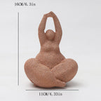 1pc, Sandstone Resin  Chubby Woman Statue  Handmade Sandstone Abstract Art Home Living Room Office Cabinet Tabletop Entryway Dec Lootquake LLC