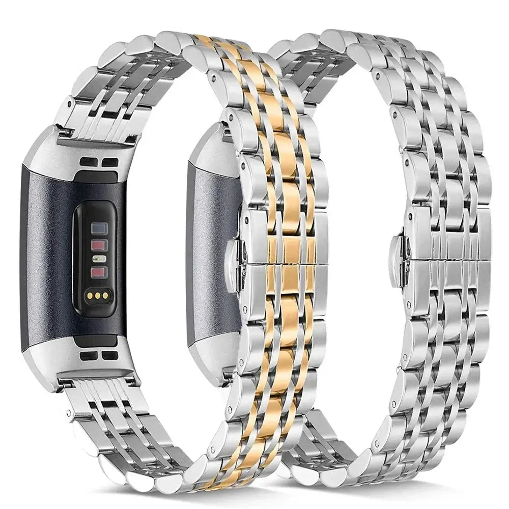 Fitbit Charge 5 6 3 4 2 Stainless Steel Metal Band - SJB-DIAMOND ELITES