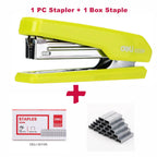 Deli Colorful Mini Stapler NO.10 Metal Effortless Fashion Staplers With Portable Compact Kawaii Stationery Shool Office Supplies Lootquake LLC