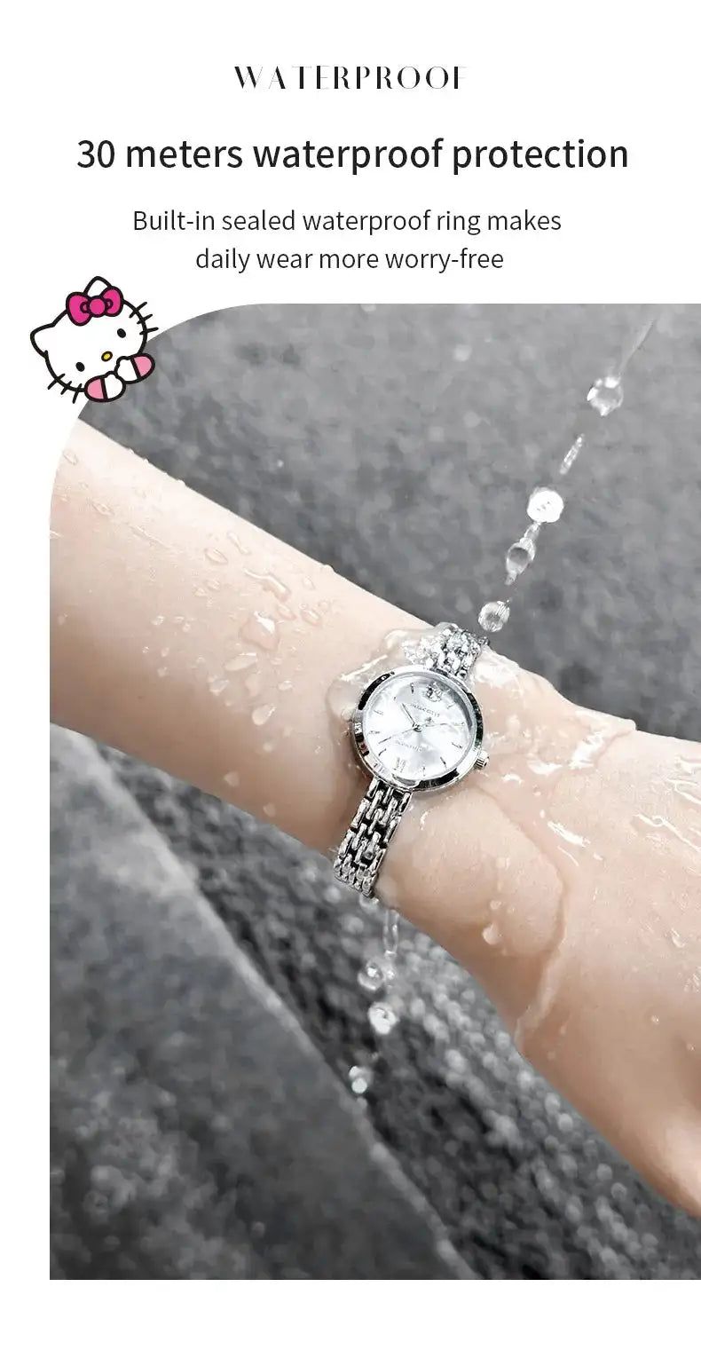 ZGO X Sanrio Hello kitty Watch For Women Minority Light Luxury Waterproof Quartz Watches Girls Jewelry Birthday Gifts 295