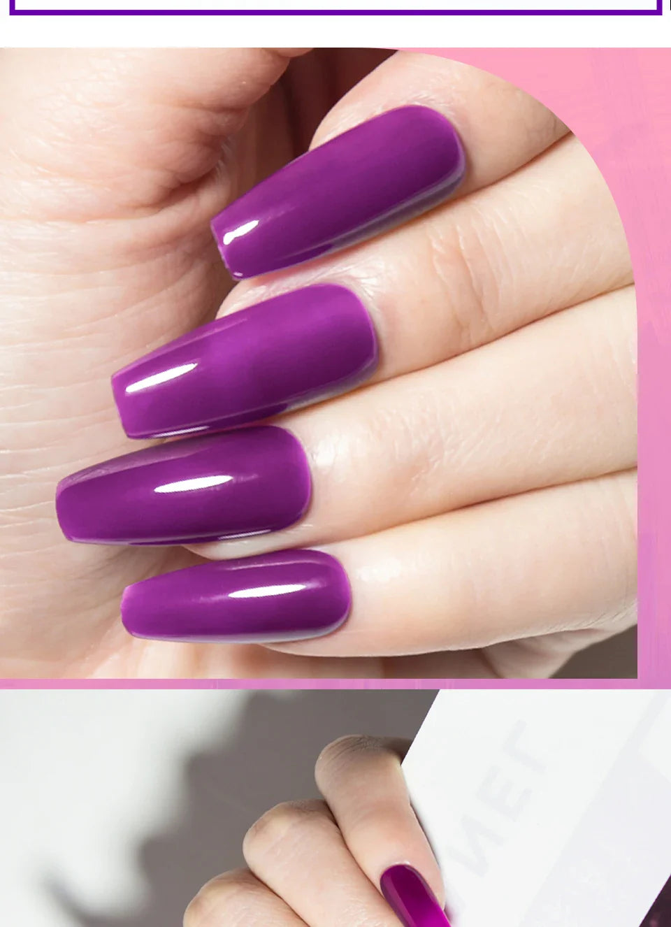Rainbow Ghini UV LED Glitter Purple Gel Nail Polish 15ml Manicure Art Accessories Nail Glue Supplies for Professionals Varnishes Lootquake LLC