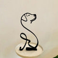 Wrought Iron Handicraft Bulldog Dachshund Labrador Abstract Dog Ornament Modern Animal Sculpture Simple Statue Art Figurine Lootquake LLC