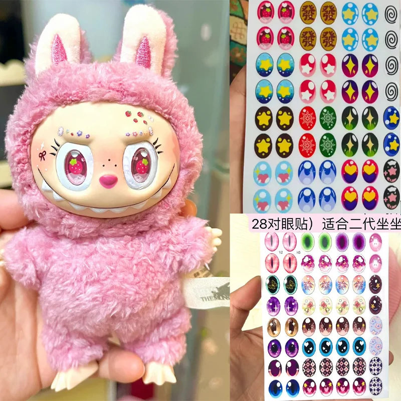 17cm Labubu V1v2 Eye Makeup Color False Eyelash Customization Gorgeous And Exquisite Eye Makeup Stickers Eyelash Stickers Lootquake LLC