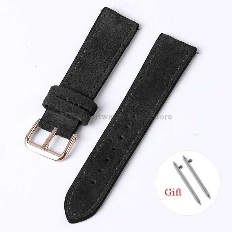 Motorola Moto Vintage Suede Leather Quick Release Watch Band Strap