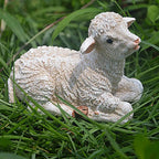 Sheep Sculpture  Cute Micro Landscape Sheep Sculpture  Synthetic Resin Animal Figurine Lootquake LLC