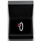 New Colored Crystal 925 Sterling Silver Ring Exquisite Women Shiny Heart Series Simple Ring Valentine's Day Gift for Lovers