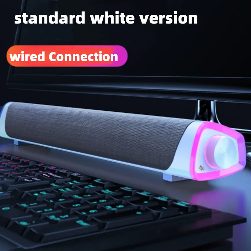 Wireless Bluetooth Speaker 4D Stereo Soundbar Home Surround Speakers for Laptop Projector PC Music Player Aux 3.5mm Wired USB Lootquake LLC