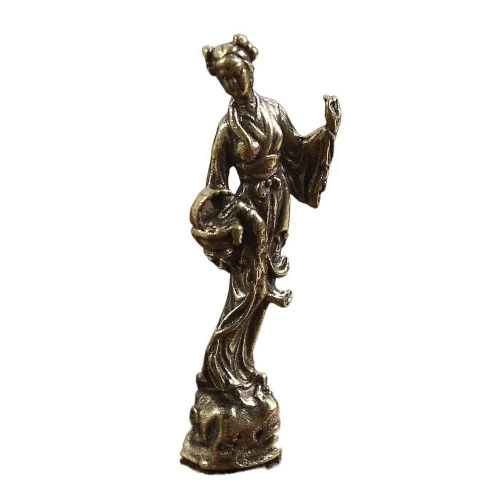 Vintage Copper Crafts Buddha Sculpture Handmade DIY Buddha Pendant Accessories Carved Buddha Miniatures Home Decor