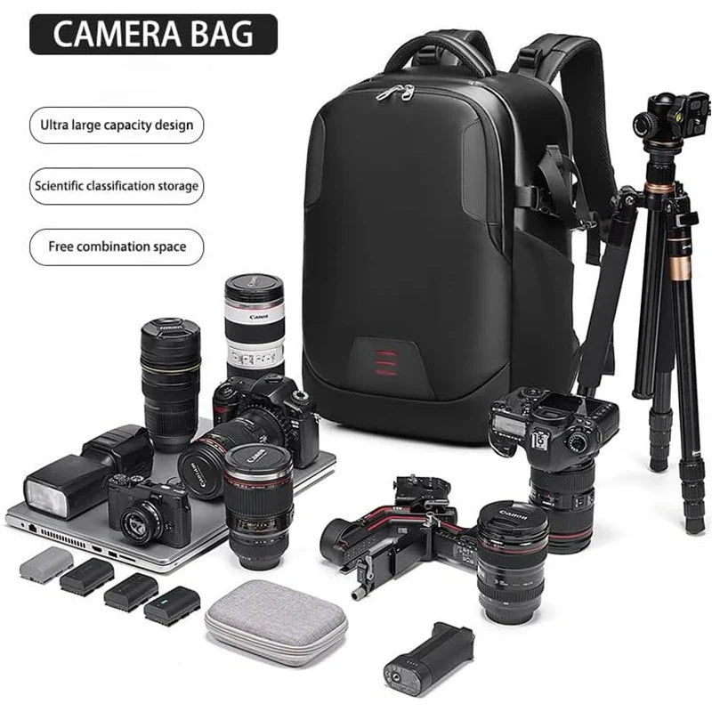 Anti-theft Large Capacity Camera Backpack Modern Style Waterproof Camera Bag Outdoor DSLR Canon, Nikon, Sony, Fuji Lootquake LLC