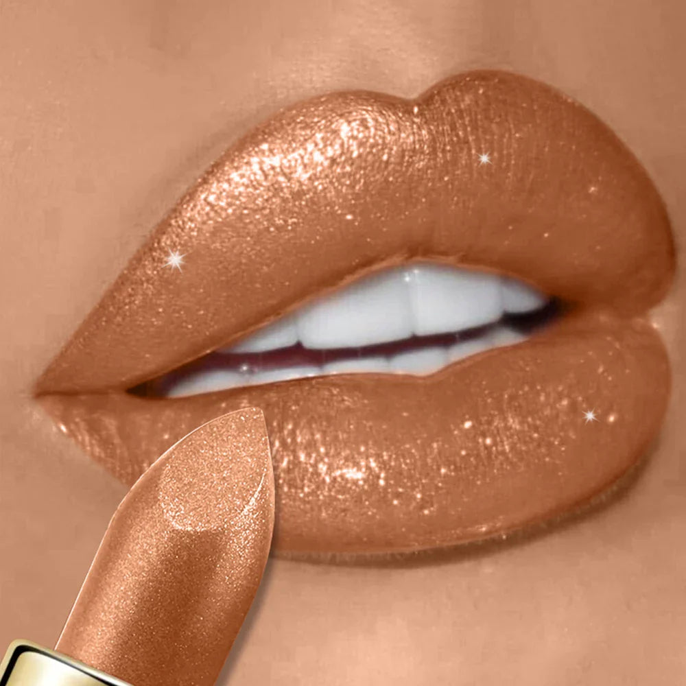 Diamond Shimmer Lipstick Lip Gloss High Pigmented Long Lasting 10 Colors Glitter Lipgloss Lips Makeup Cosmetics Sexy Make Up Lootquake LLC
