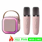 K12 Bluetooth Karaoke Machine Portable  5.3 PA Speaker System with 1-2 Wireless Microphones Home Family Singing Children's Gifts Lootquake LLC