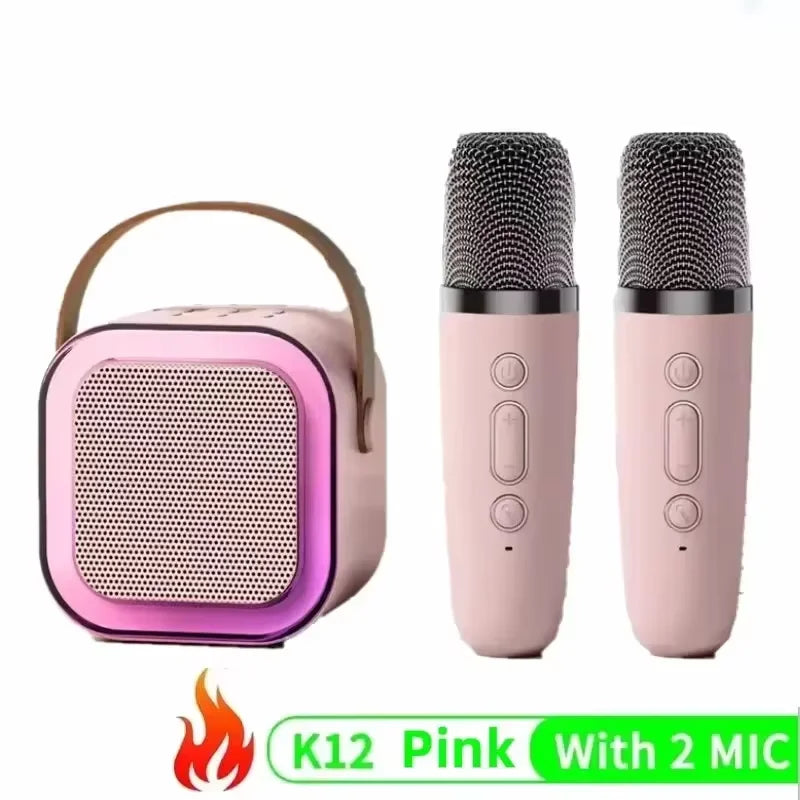 K12 Bluetooth Karaoke Machine Portable  5.3 PA Speaker System with 1-2 Wireless Microphones Home Family Singing Children's Gifts Lootquake LLC
