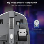 Delux M820DC PAW3335 Wired + Wireless + Bluetooth Gaming Mouse 80 Million Clicks 16000 DPI RGB Rechargeable Mice For Computers Lootquake LLC