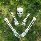2025 Halloween Decoration Scary Skull Skeleton Hand Bone Realistic Skull Pile Yard Lawn Pile Garden Cemetery Home Decor Lootquake LLC