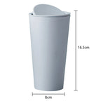 Mini Desktop Bin Small Trash Can with Cover Bedroom Trash Can Garbage Can Clean Workspace Storage Box Home Desk Trash Can Lootquake LLC