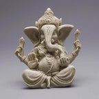 Sandstone Ganesha Buddha Elephant Statue Sculpture Handmade Elephant Figurine Home Decoration Accessories Lootquake LLC