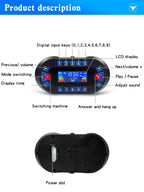 Motorcycle Bluetooth Speaker Amplifier Output 2.1A Music MP3 Player Burglar Alarm Siren USB Stereo Loud Speaker FM Radio MT730 Lootquake LLC