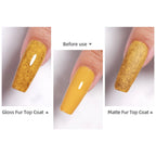 Vendeeni 15ml Furs Fluff Top Coat Gel Nail Polish Glossy Matte Effect UV LED Gel Varnish DIY Plush Velvet Top Coat For Nail Art