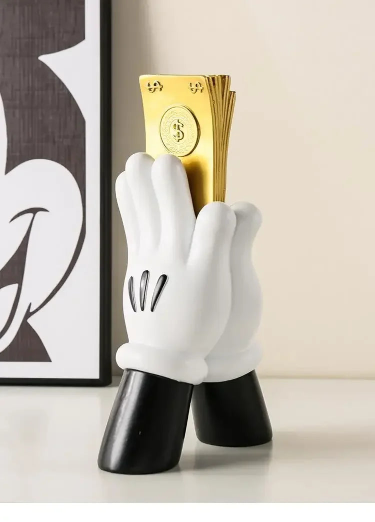 Aesthetic Hand Figurines Worship Money Creative Resin Sculpture Art Hand Statue Luxury Livingroom Decoration Desk Accessories Lootquake LLC