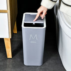 15/10L Bathroom Kitchen Trash Can with Lid Press-type Waste Bins Living Room Toilet Nordic Rectangular Garbage Bin Wastebaskets Lootquake LLC