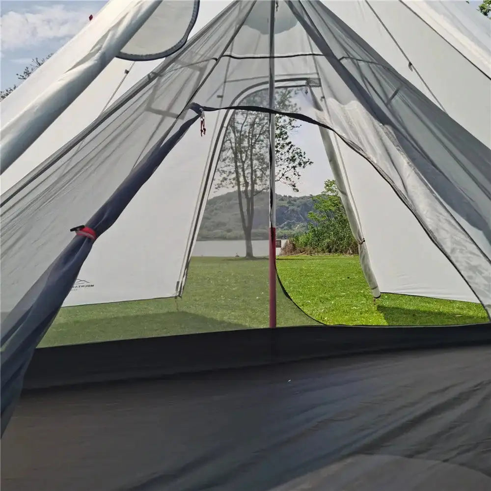 Ultralight Pyramid Tent‘s Inner Tent Outdoor Rodless Summer Mesh Tent Portable Backpacking Hiking Camping Teepee Inside Tent