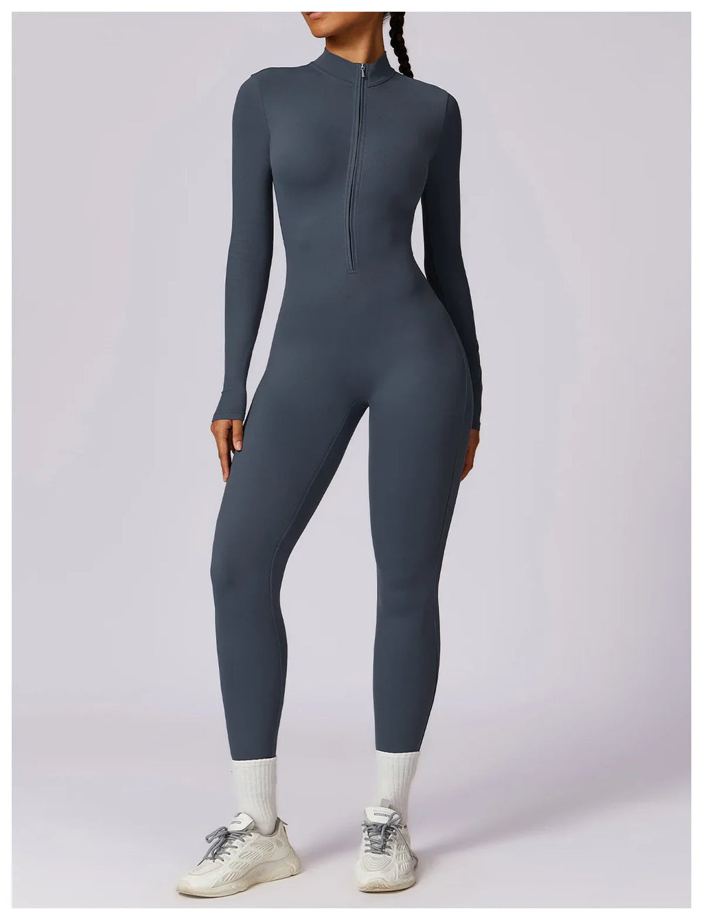 Yoga Jumpsuit Long Sleeved Zipper Rompers THRIXINE