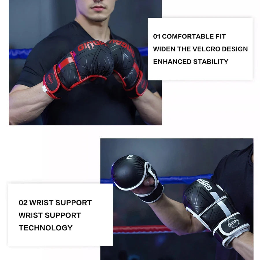 MMA Boxing Gloves Half Finger Training Equipment THRIXINE