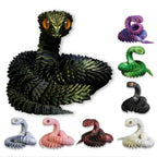 Snake Sculpture Articulated Snake Decor Articulated Snake Figurine with Movable Joints 3d Printed Model Lootquake LLC