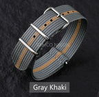 COROS Nylon Ribbed Watch Band For Smartwatch - Military Washable Strap