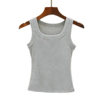 Camisole Tank Soft Cotton Top Women Summer Outfits Tight And Sexy Tank Top Knitted Bottom Shirt And Sleeveless Top For Outerwear