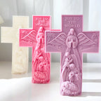 Cross Angel Virgin Mary Jesus Candle Silicone Mold Handmade Greek Mythology Sculpture Plaster Candle Soy Wax Mould Home Decor Lootquake LLC