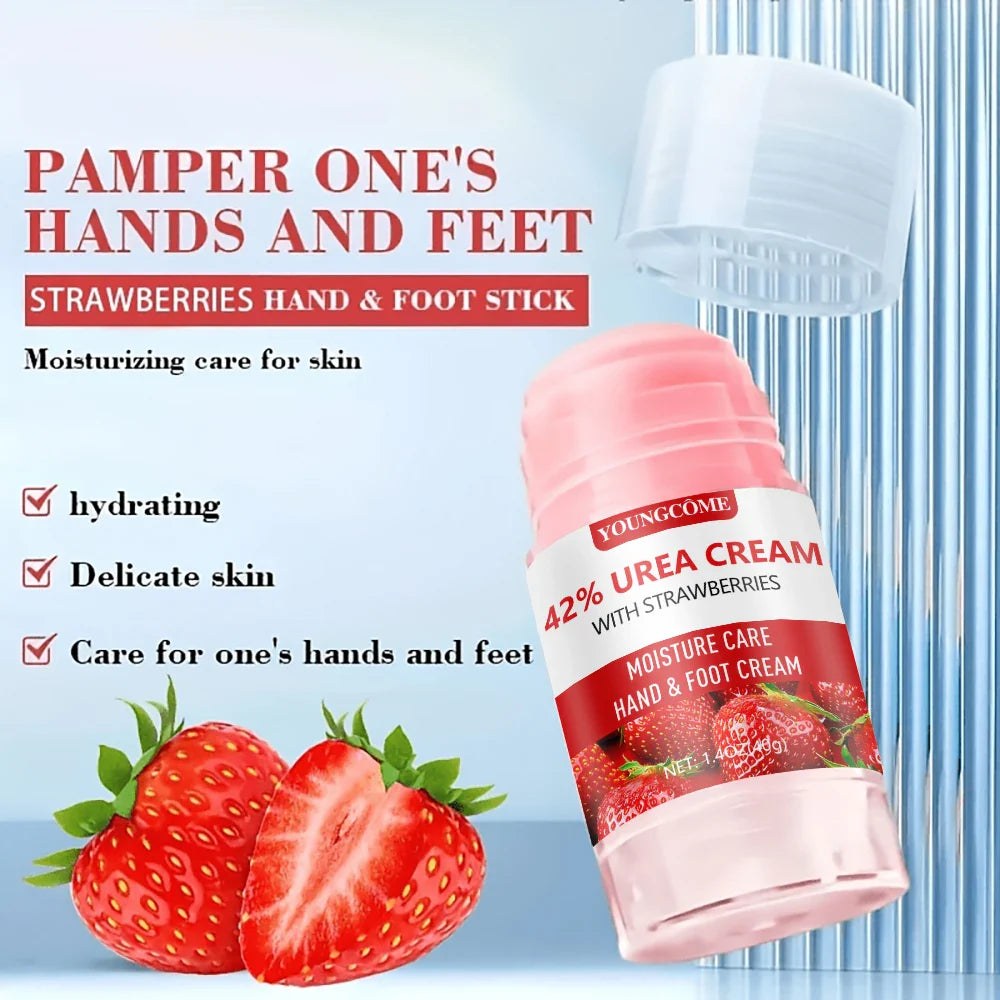 Urea Cream Strawberry Hand Feet Cream Prevent Dryness Cracking of Hands and Feet Deeply Hydrates Exfoliates Soothing Skin Care Lootquake LLC