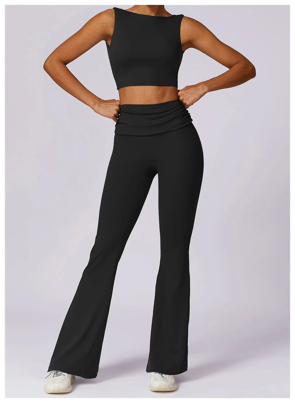 Elevate Activewear: Seamless Leggings & Top Set THRIXINE