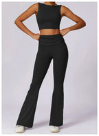 Elevate Activewear: Seamless Leggings & Top Set THRIXINE