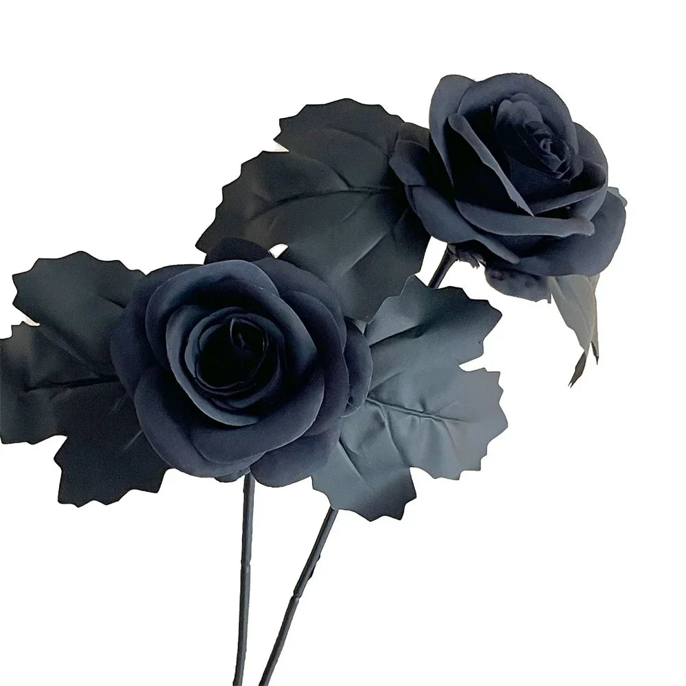 Halloween Decoration Artificial Flowers Bouquet With Pumpkins & Black Roses, Halloween Table Centerpiece For Dining Living Room Lootquake LLC