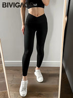 V-Lift Sharkskin High-Waist Leggings - SJB-DIAMOND ELITES