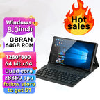 Big Sales 8 INCH 64 Bit x64 System Windows 10 Pocket Tablet PC 4GB /8GB RAM +64GB/128GB ROM AR3 Dual Cameras Quad Core Lootquake LLC