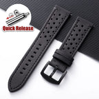 Motorola Moto Quick Release Leather Watch Band Breathable Vintage Strap