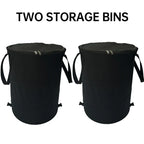 Camping Trash Can Pop-up Circular Storage Pail Canvas Foldable Recycling Bin Outdoor Garbage Garden Yard Garbage Bag