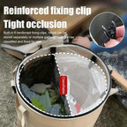 Outdoor Portable Foldable Trash Can with Lid Camping Picnic Garbage Bin Waste Storage Basket Yard Garden Garbage Bag Leaf Bag