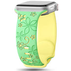 Apple Watch Silicone Band - Durable Floral Design Strap - SJB-DIAMOND ELITES
