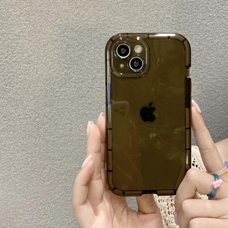 Luminous Shockproof Bumper Phone Case For iPhone 11 14 Pro Max 12 11 13 Pro Max X XR XS Max Transparent Back Cover  Full Bumper Case Strong Classic Phone Case Stevvex