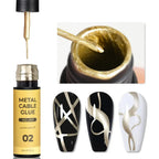8ml Silver Mirror Metallic Nail Gels Polish UV Soak Off Paint Gel Polish Flower Drawing Gold Superbright Nails Lacquer UV Gel #*